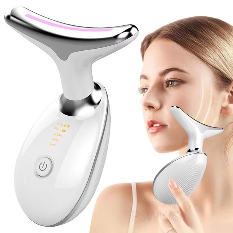 7-in-1 Facial & Neck Sculpting Massager with LED Light Therapy