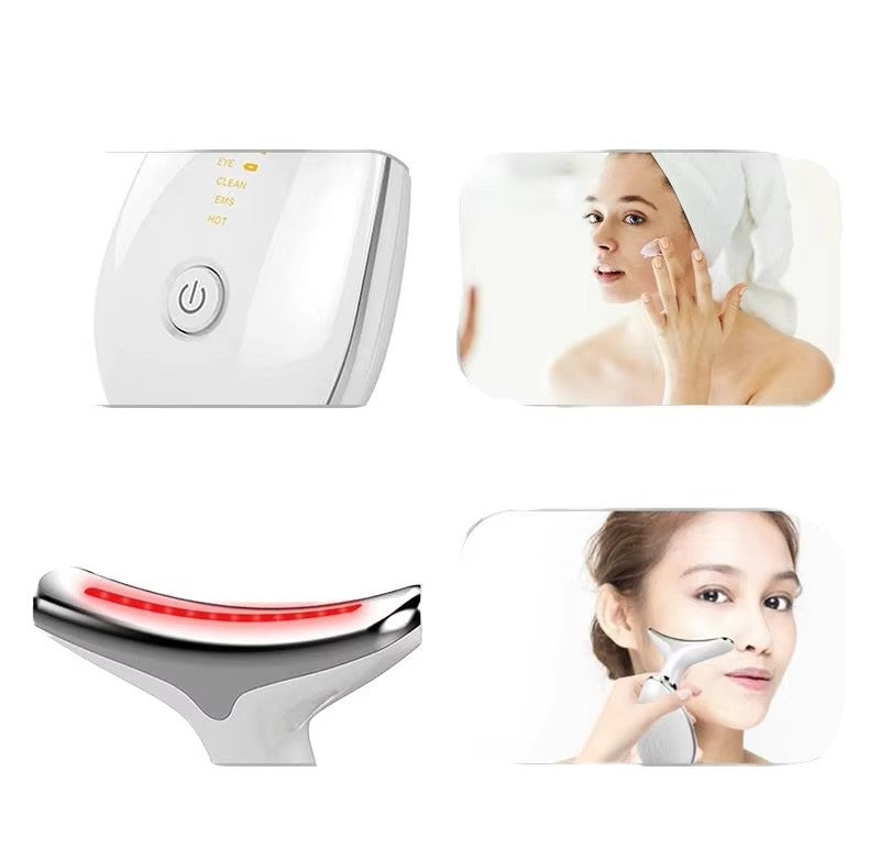 7-in-1 Facial & Neck Sculpting Massager with LED Light Therapy