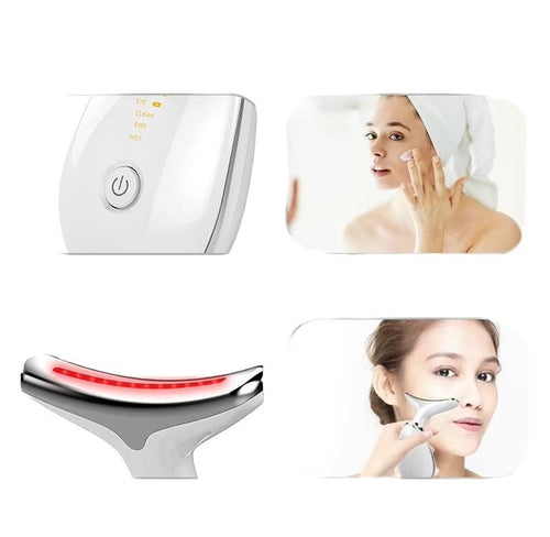7-in-1 Facial & Neck Sculpting Massager with LED Light Therapy
