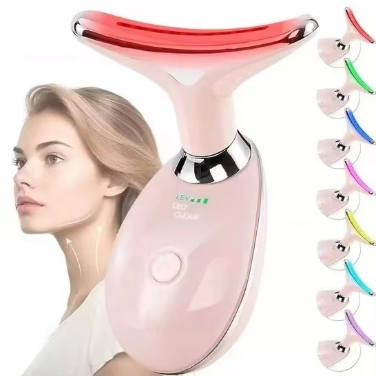 7-in-1 Facial & Neck Sculpting Massager with LED Light Therapy
